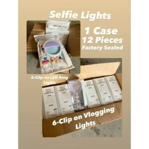 Vivitar Clip-On Vlogging Selfie Ring Light and Clip-on LED (12 items total)